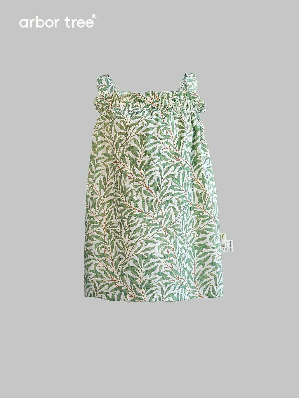 ArborTree 100% Organic Cotton from Uganda Girls' Summer Morris Willow Strapless Dress—Lightweight and Breathable