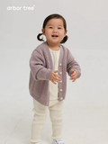 ArborTree boys and girls knit cardigan with pineapple stitch, made from 70% wool and 30% cashmere for spring and fall.