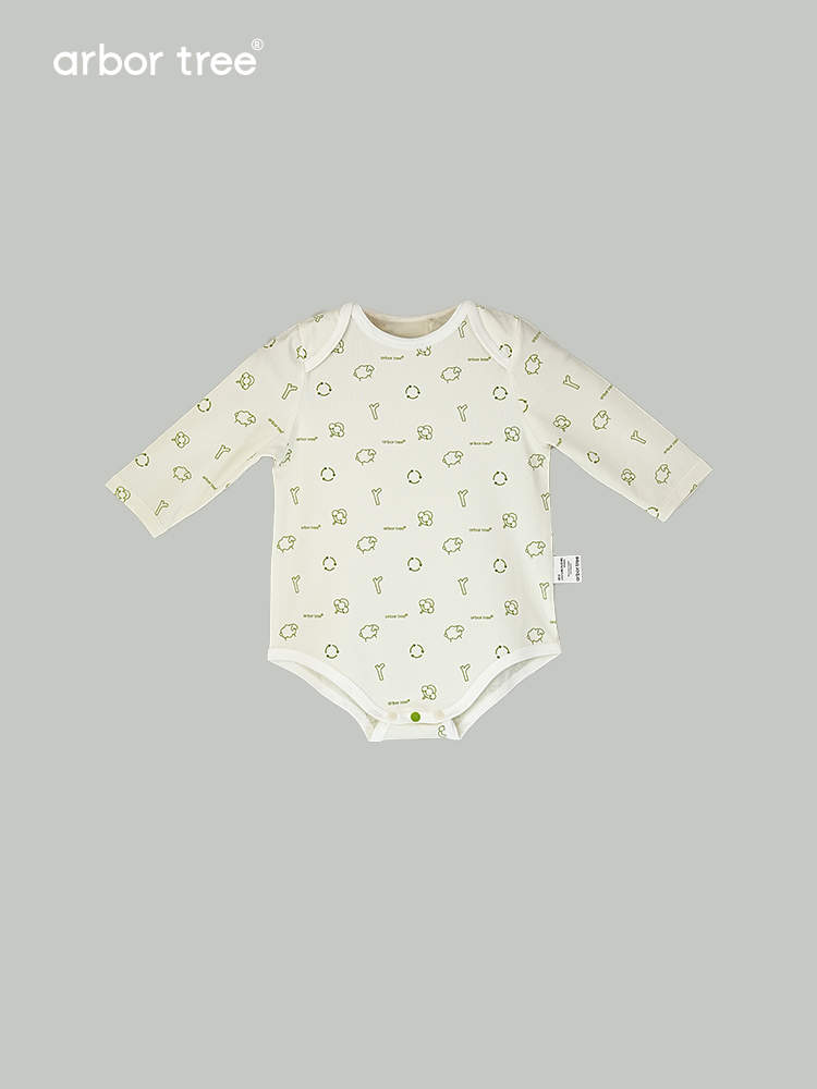 ArborTree Eco-Friendly Printed 100% Natural Organic Cotton Long-Sleeve Rompers for Boys and Girls (Spring/Fall)