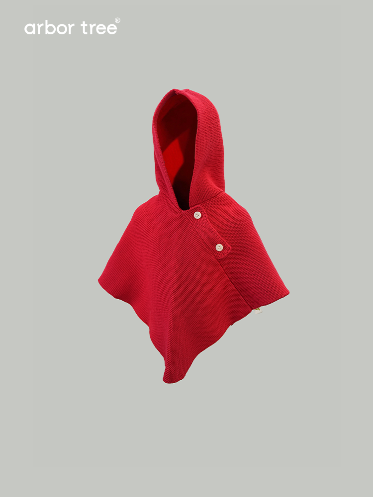 ArborTree organic cotton and cashmere unisex knit shawl and cape, soft and warm for spring, autumn, and winter.