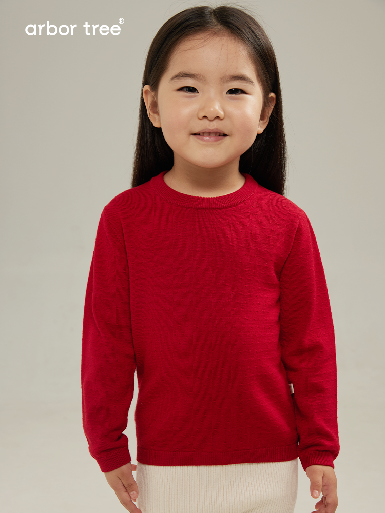 ArborTree boys and girls Merino wool fall/winter sweater, warm grade A wool, cozy kids' sweater with ribbed cuffs and neckline.