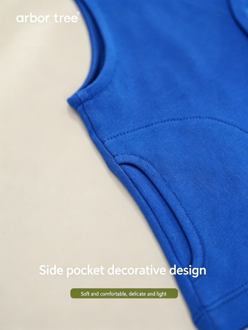 ArborTree 100% Organic Cotton Unisex Spring/Fall Vest Jacket – Class A Standard, Soft and Warm