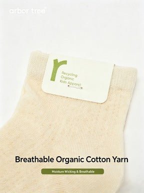 ArborTree 100% Natural Organic Cotton (excluding elastic) Baby Summer Lightweight Mid-Calf Socks—Breathable Socks - ArborTree - naturally sourced kids brand