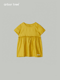 ArborTree 100% Natural Ramie Girls' Summer Short-Sleeve Dress: Lightweight, breathable, and soft to the touch - ArborTree - naturally sourced kids brand