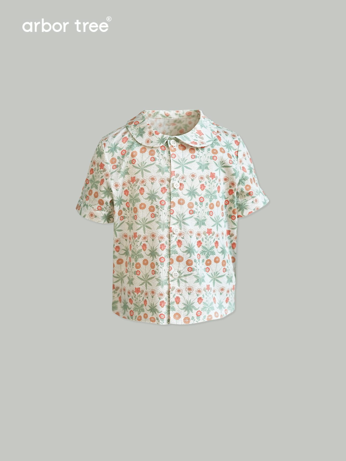 ArborTree 100% Organic Cotton from Uganda Girls' Summer Short-Sleeve Shirt with Morris Daisies—Lightweight and Breathable - ArborTree - naturally sourced kids brand