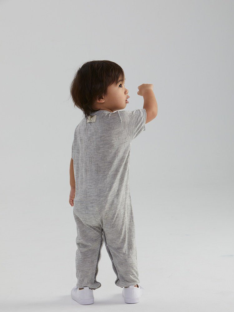 ArborTree Mulberry Silk Summer Long-Legged One-Piece for Infants and Toddlers with Front Snap Closure—Moisture-Wicking, Mosquito-Repellent, Lightweight, and Breathable - ArborTree - naturally sourced kids brand