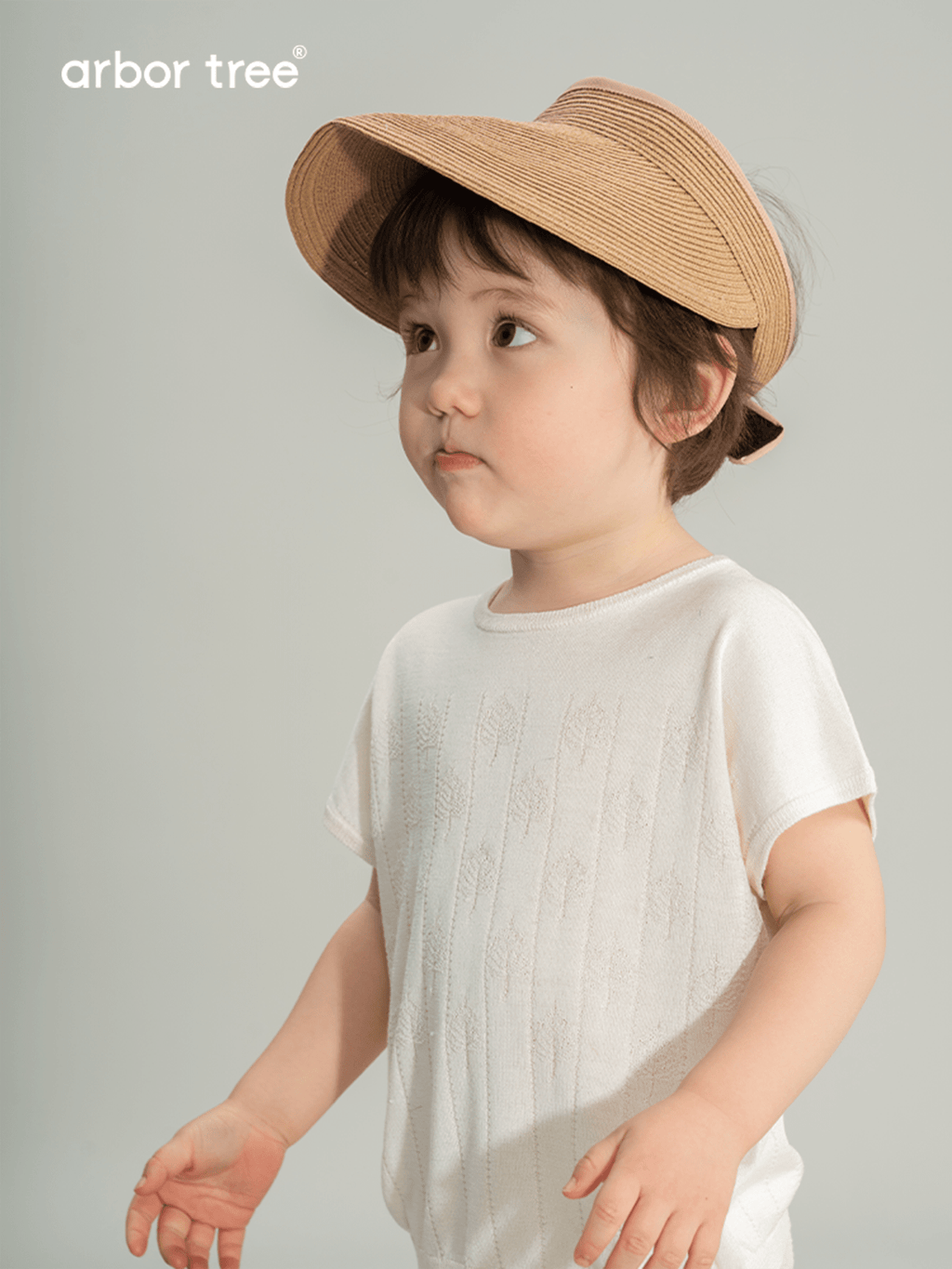 ArborTree Natural Papyrus Sun-Protective Open-Top Shell Hat—Parent-Child Set (Brim contains some spandex) - ArborTree - naturally sourced kids brand