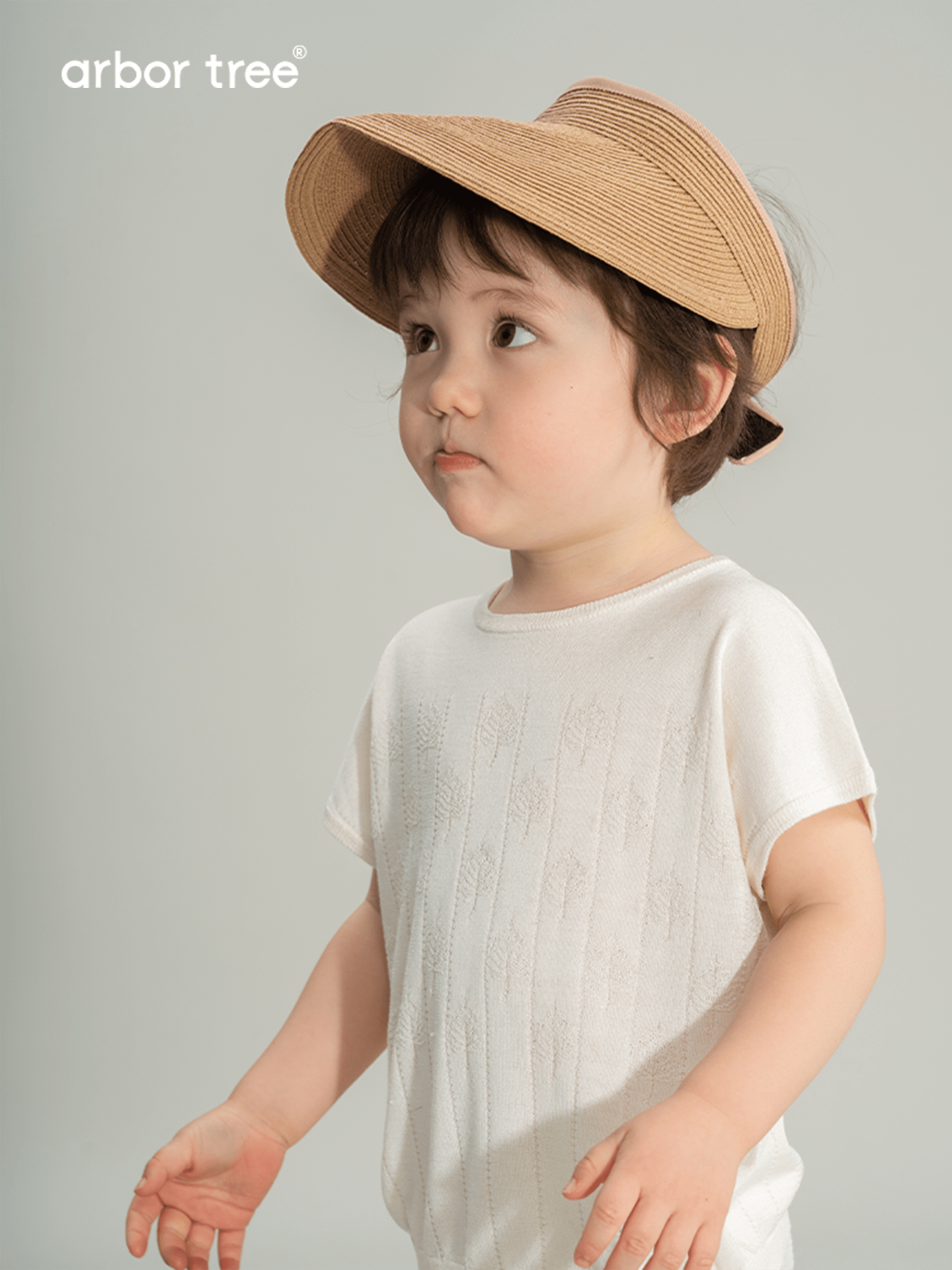 ArborTree Natural Papyrus Sun-Protective Open-Top Shell Hat—Parent-Child Set (Brim contains some spandex) - ArborTree - naturally sourced kids brand