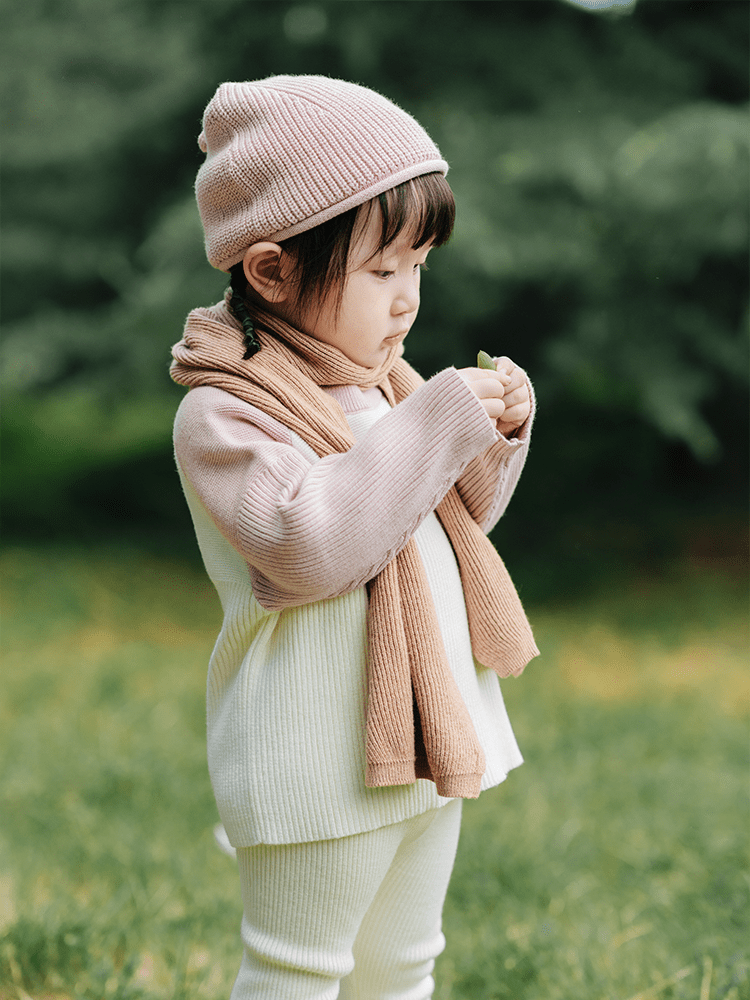ArborTree Organic Cotton and Cashmere Solid-Color Versatile Scarf for Infants and Toddlers—Warm, Gentle on the Skin, Meets Class A Standards, Soft and Comfortable - ArborTree - naturally sourced kids brand