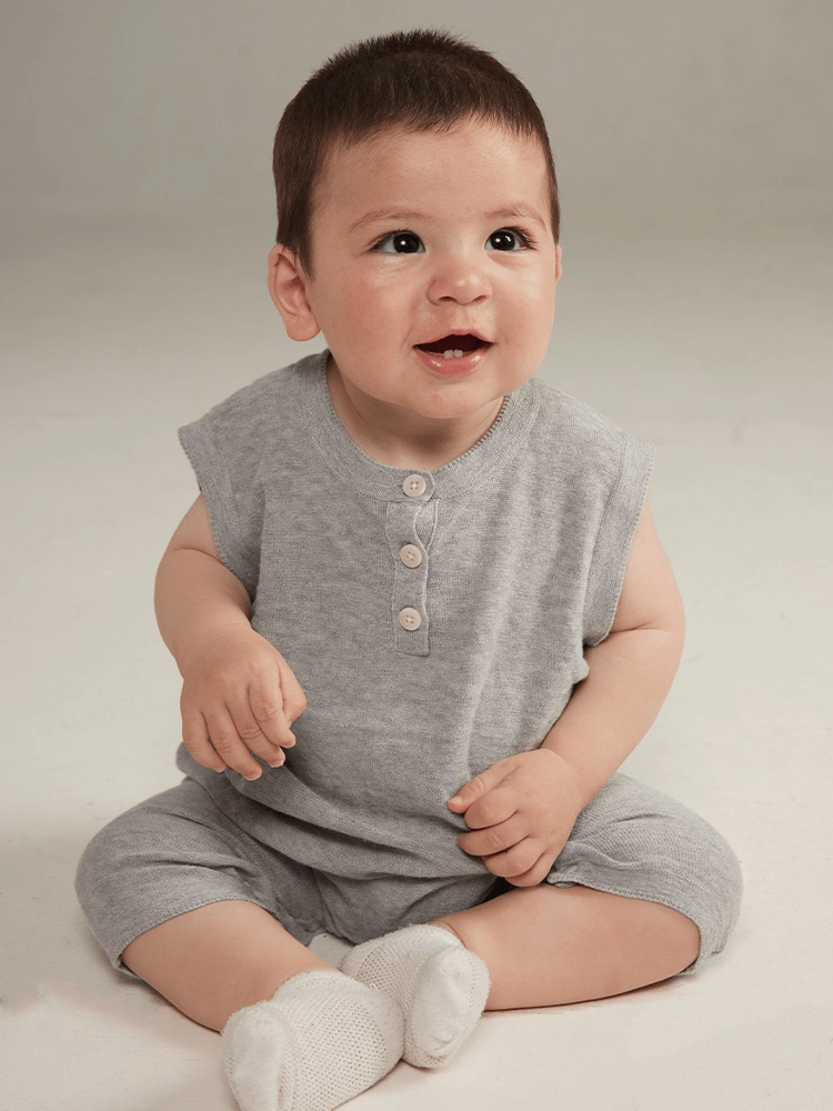 ArborTree Organic Cotton and Linen Summer Casual Sleeveless Onesie for Infants and Toddlers—Moisture-Wicking and Soft Against the Skin - ArborTree - naturally sourced kids brand