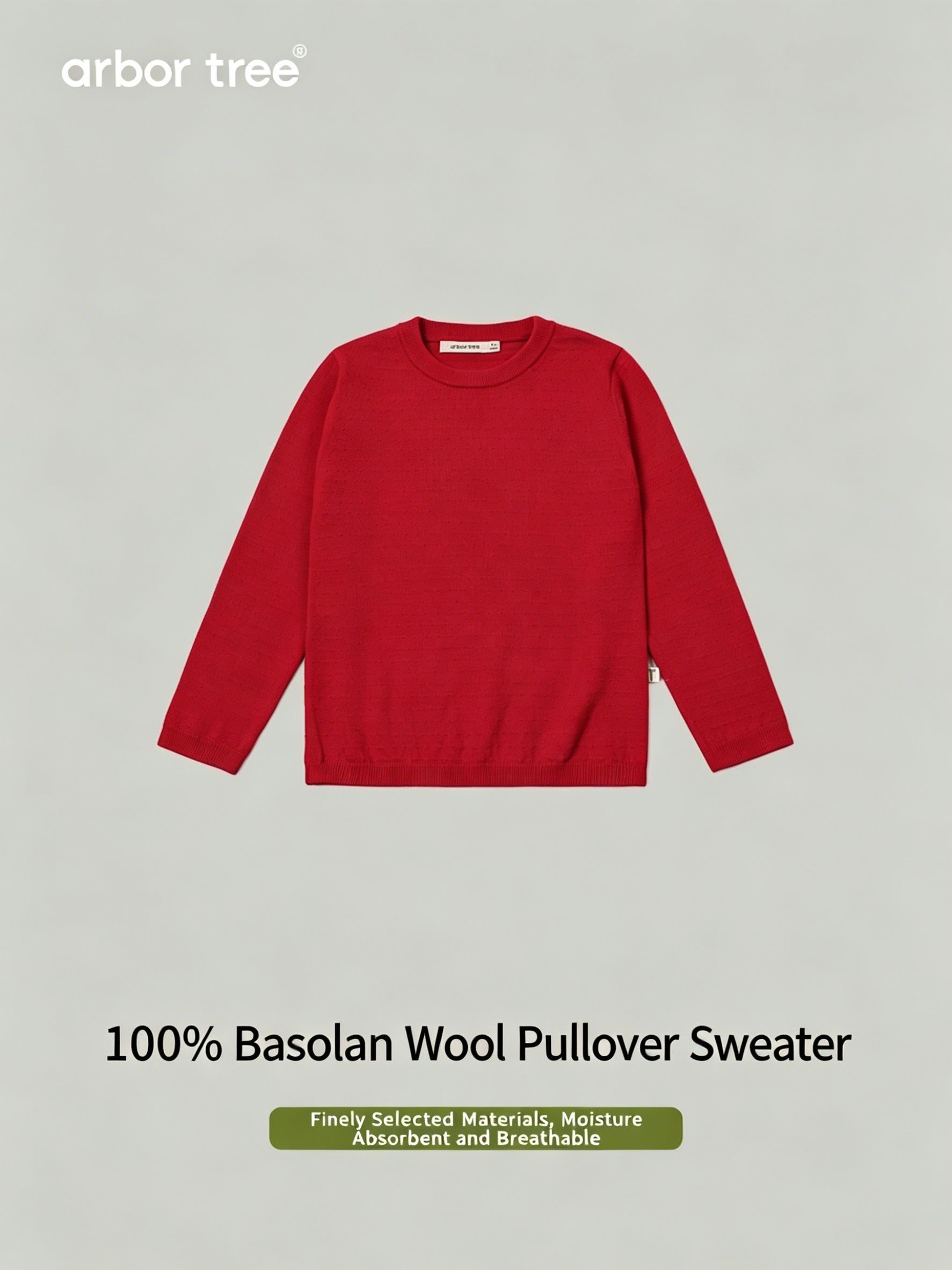 ArborTree boys and girls Merino wool sweater in warm autumn colors, featuring a cozy, high-quality wool knit design for fall and winter.