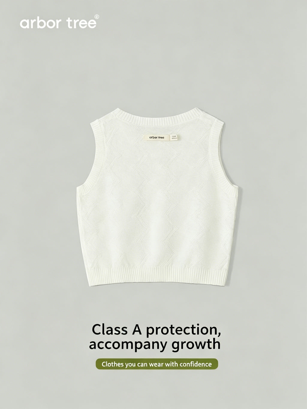 Baby casual vest made of ArborTree's 60% organic cotton and 40% linen, featuring a soft, natural fabric with a simple design.