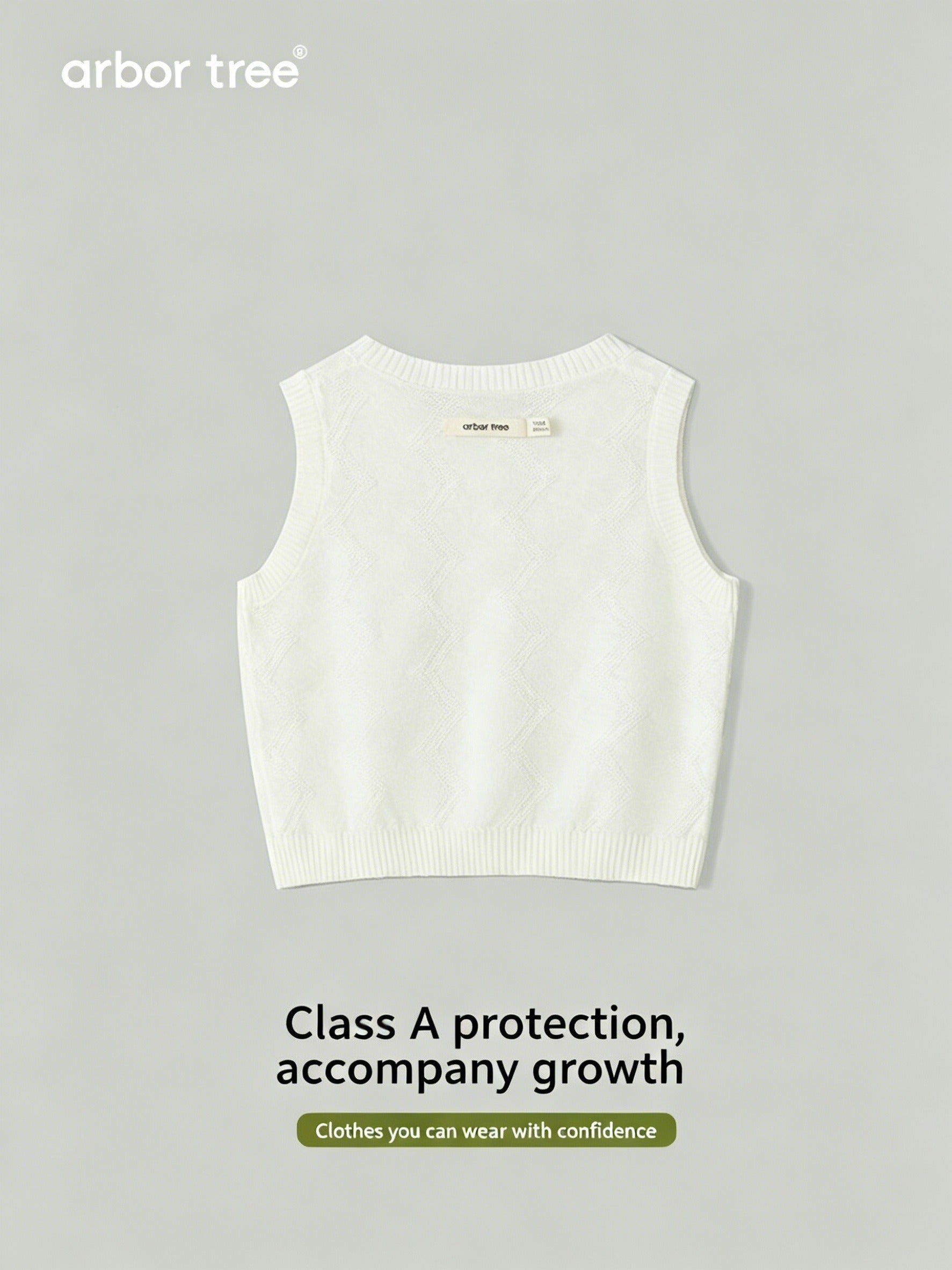 Baby casual vest made of ArborTree's 60% organic cotton and 40% linen, featuring a soft, natural fabric with a simple design.