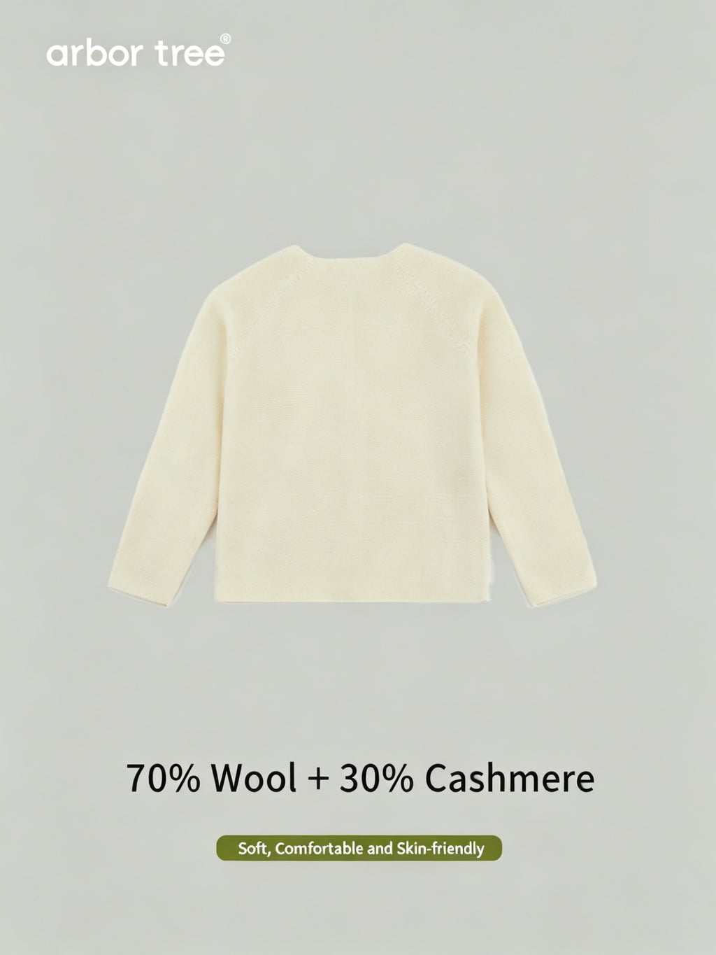 Matching parent-child knit cardigans by ArborTree in soft cashmere-wool, perfect for spring, autumn, and winter warmth.