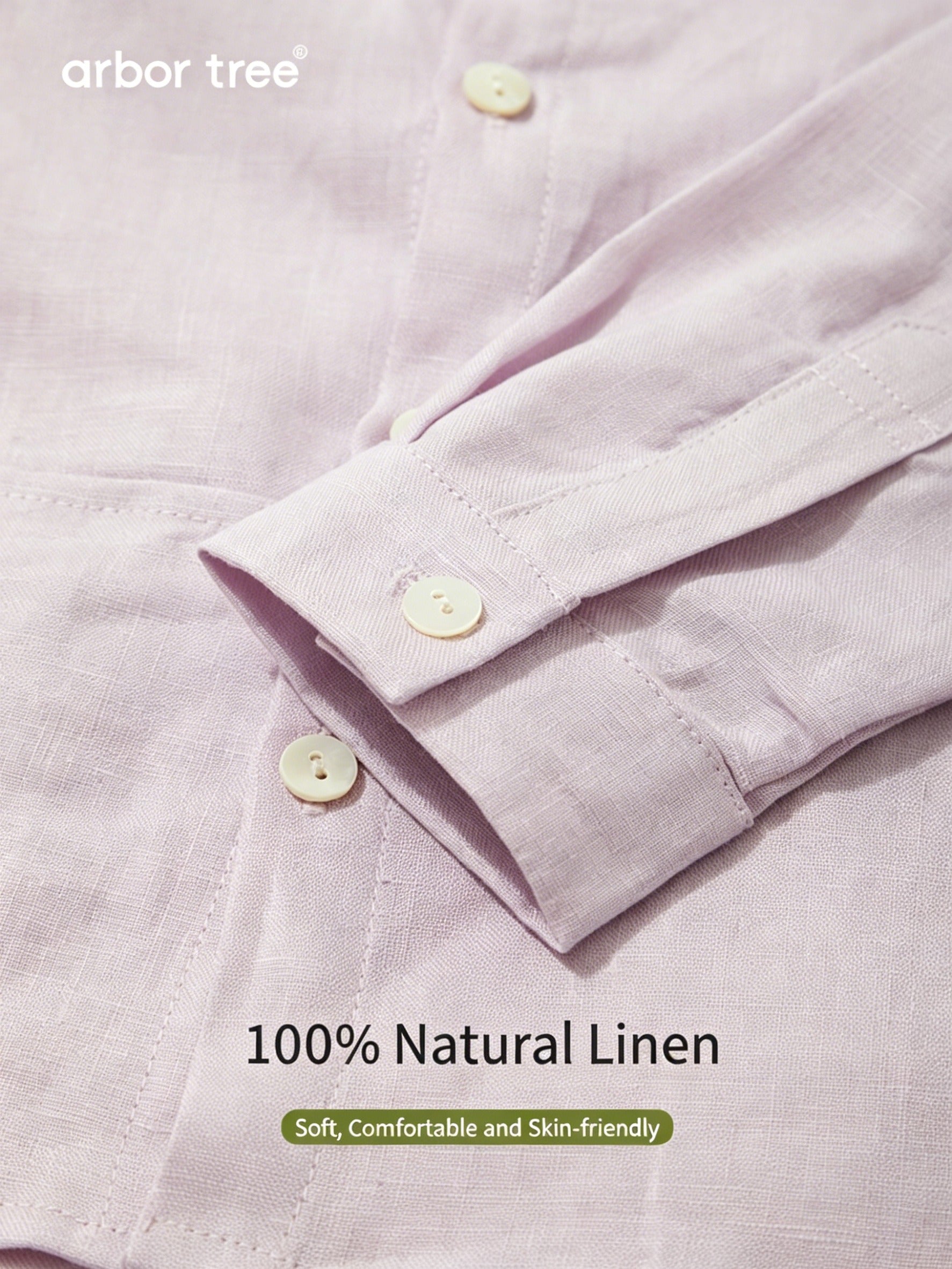Baby casual shirt made of 100% Belgian natural linen by ArborTree, featuring a soft, breathable fabric and classic design.