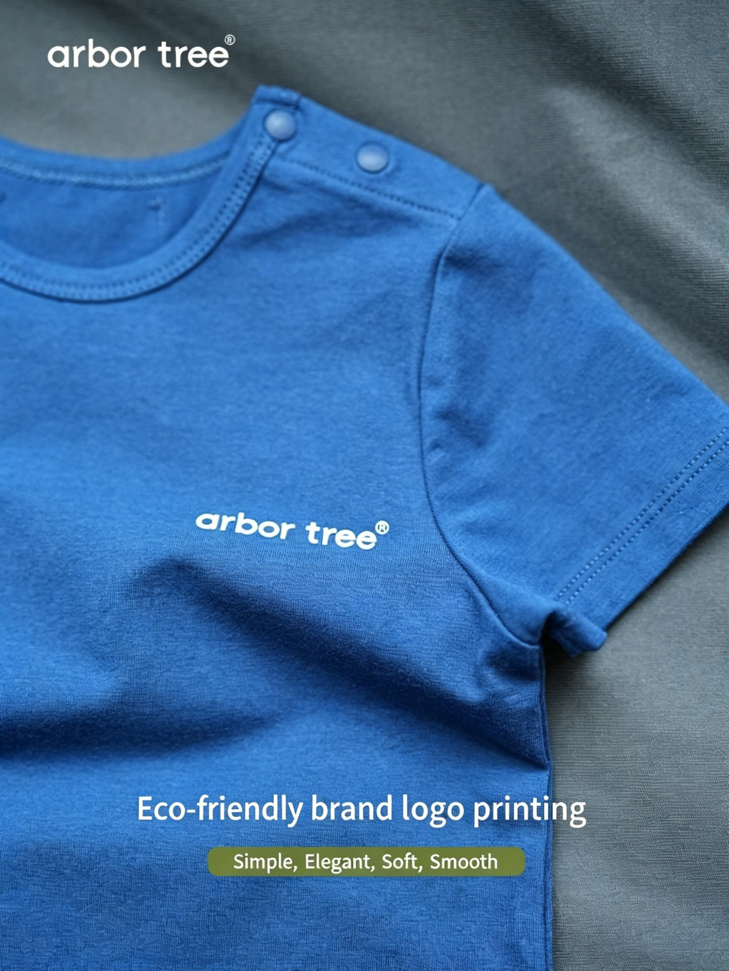 ArborTree 100% Natural Organic Cotton Unisex Summer Short-Sleeve Rompers with Shoulder Slits (Class A)