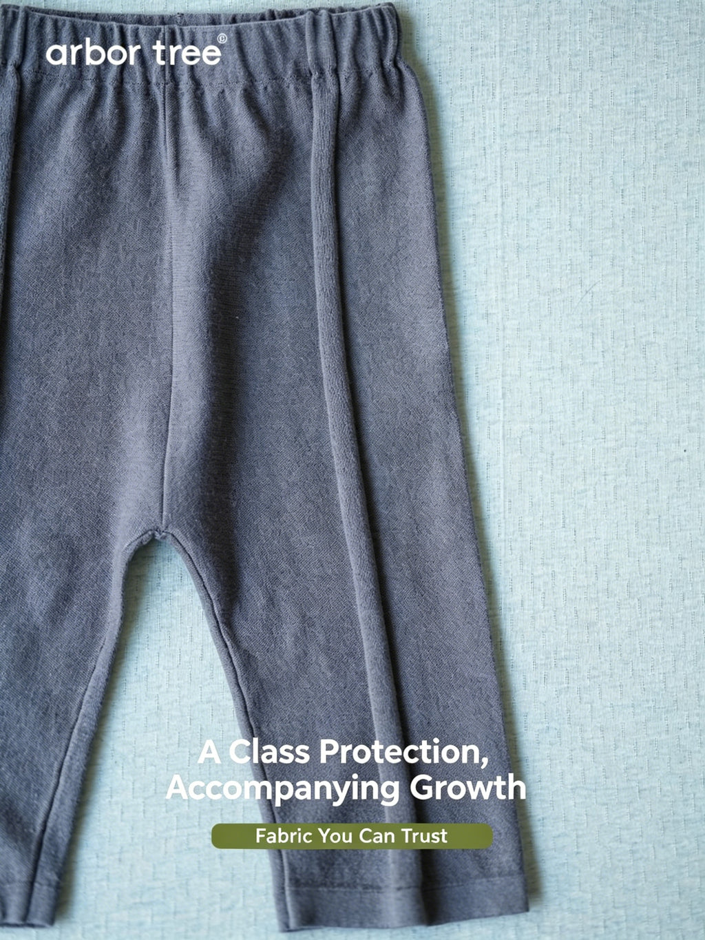 ArborTree 100% Dunhuang Organic Cotton Unisex Baby Knit Lightweight Spring/Summer Pants—Lightweight and Breathable