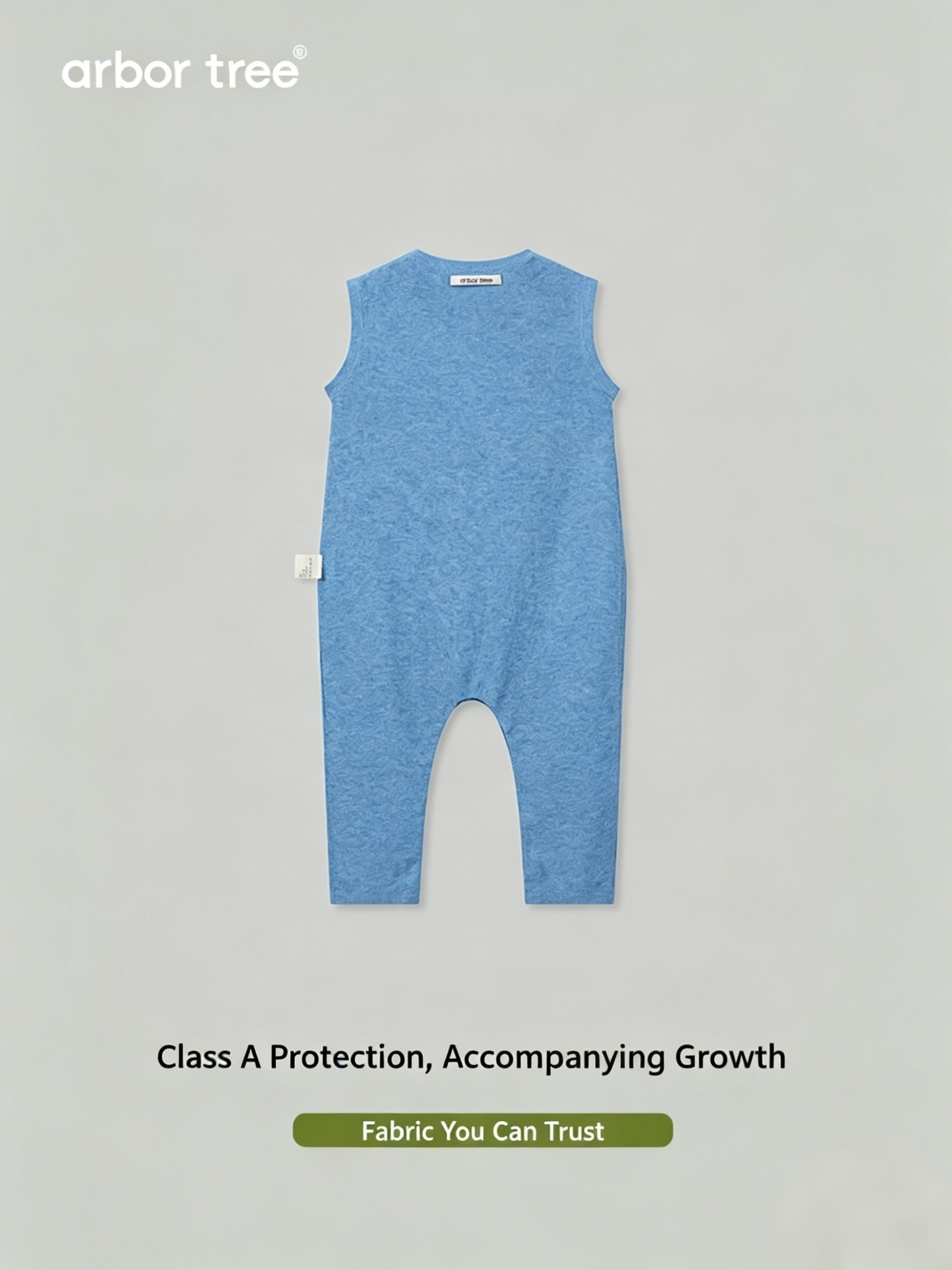 ArborTree Organic Cotton and Linen Summer Casual Sleeveless Onesie for Infants and Toddlers—Moisture-Wicking and Soft Against the Skin
