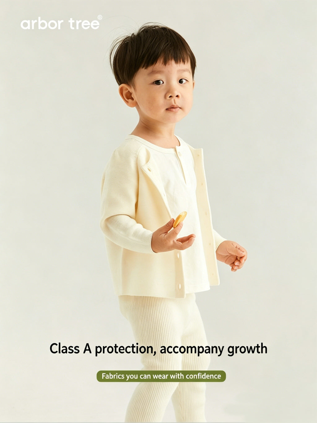 Matching ArborTree cashmere-wool knit cardigans for parent and child, soft, warm, skin-friendly, suitable for spring, autumn, winter.
