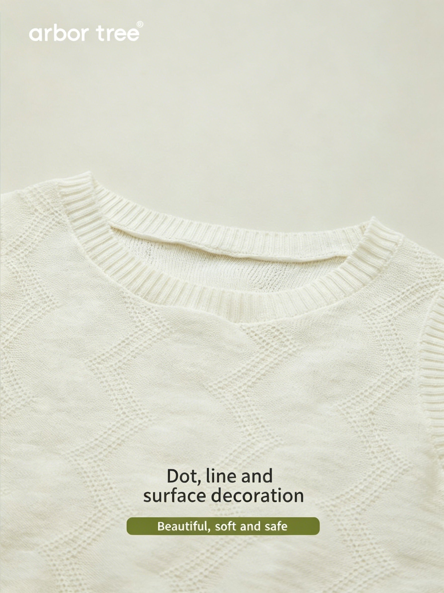 ArborTree organic cotton and linen baby casual vest in soft, natural fabric, featuring a sleeveless design and neutral color.