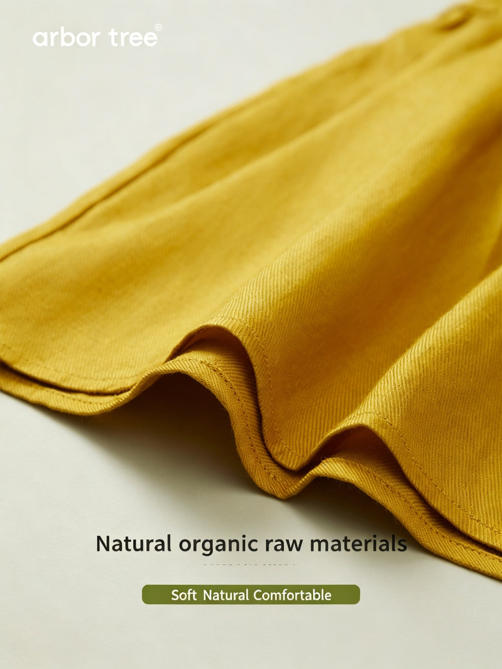 ArborTree 100% natural ramie baby sleeveless dress in soft, breathable fabric, featuring a simple, comfortable design for little ones.