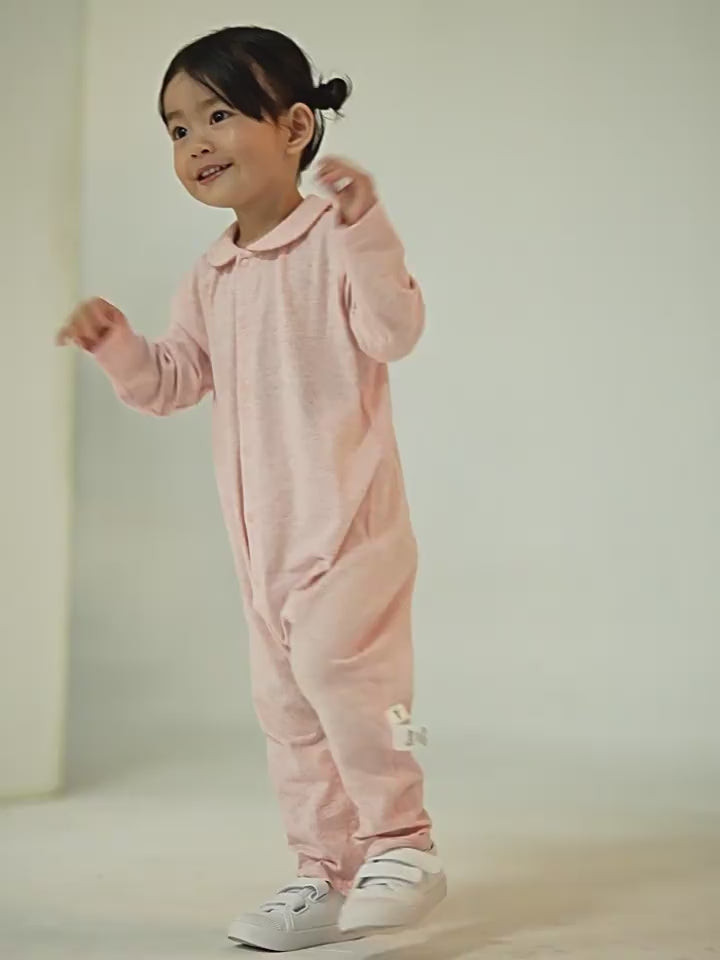 ArborTree 100% Xinjiang Organic Cotton Unisex Spring Collared Front-Opening Romper for Babies—Moisture-Wicking