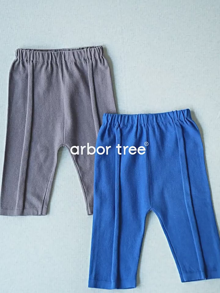 ArborTree 100% Dunhuang Organic Cotton Unisex Baby Knit Lightweight Spring/Summer Pants—Lightweight and Breathable