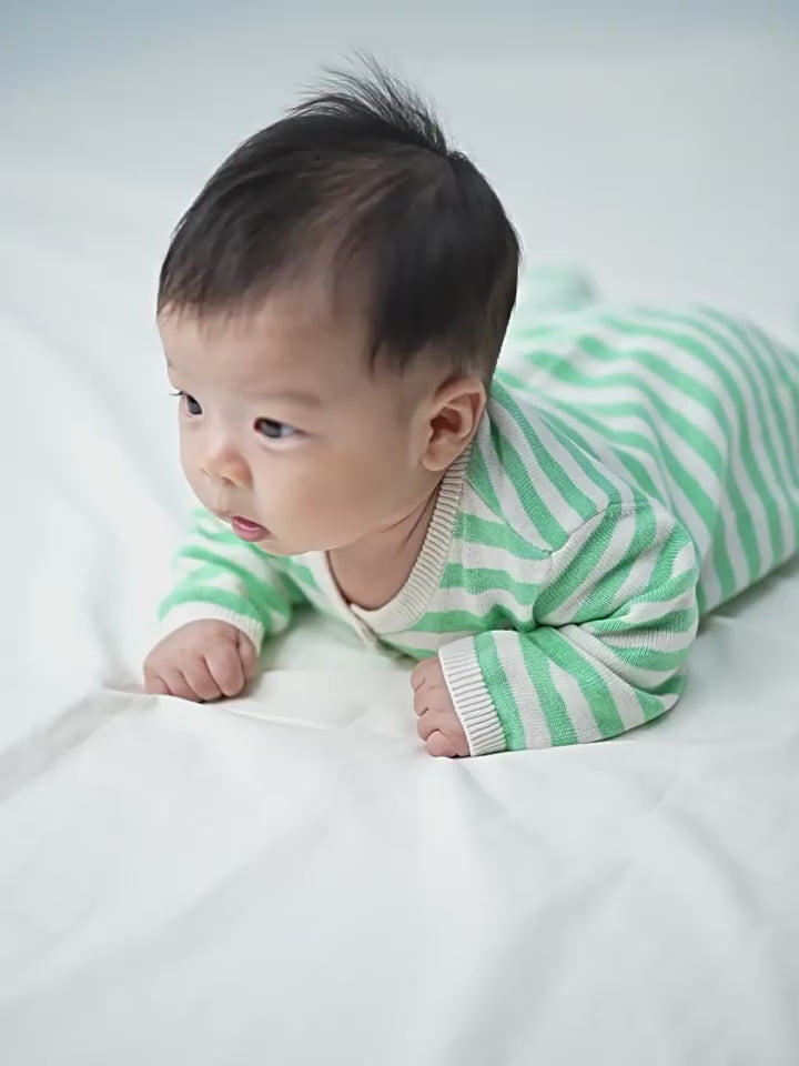 ArborTree 2-in-1 Striped Romper for Boys and Girls (Spring, Fall, and Winter) – 60% Organic Cotton + 40% Linen