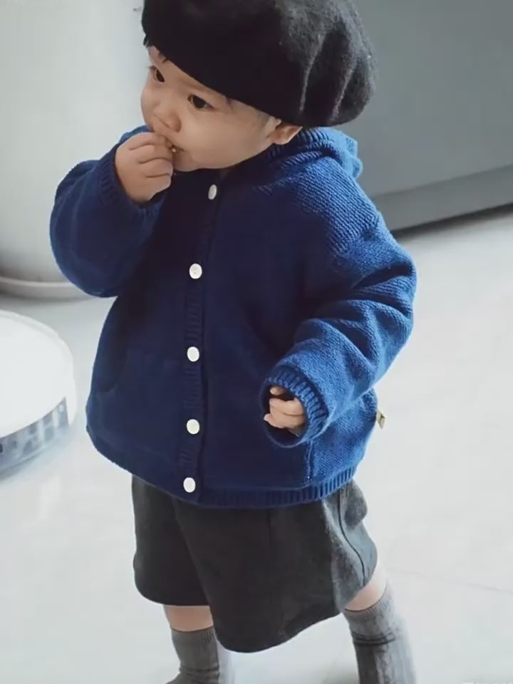 ArborTree 100% Organic Cotton Unisex Kids' Spring/Fall/Winter Knit Hooded Jacket with Warm Organic Cotton Lining