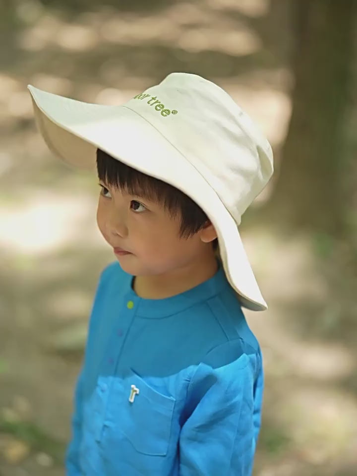 ArborTree 100% Organic Cotton Summer Sun Hat for Boys and Girls—Lightweight, Breathable, Wide-Brimmed Sun Protection