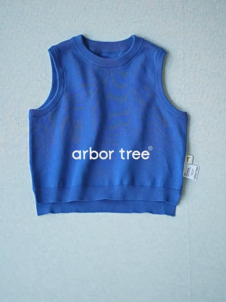 ArborTree 100% Dunhuang Organic Cotton Unisex Spring/Summer Knit Tank Top for Babies: Lightweight, Breathable, and Quick-Drying