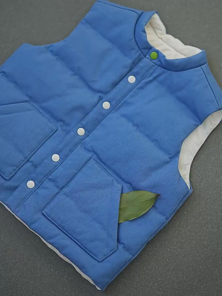 ArborTree All-Natural White Duck Down Vests for Boys and Girls: Warm, Cold-Resistant, and Windproof for Fall and Winter