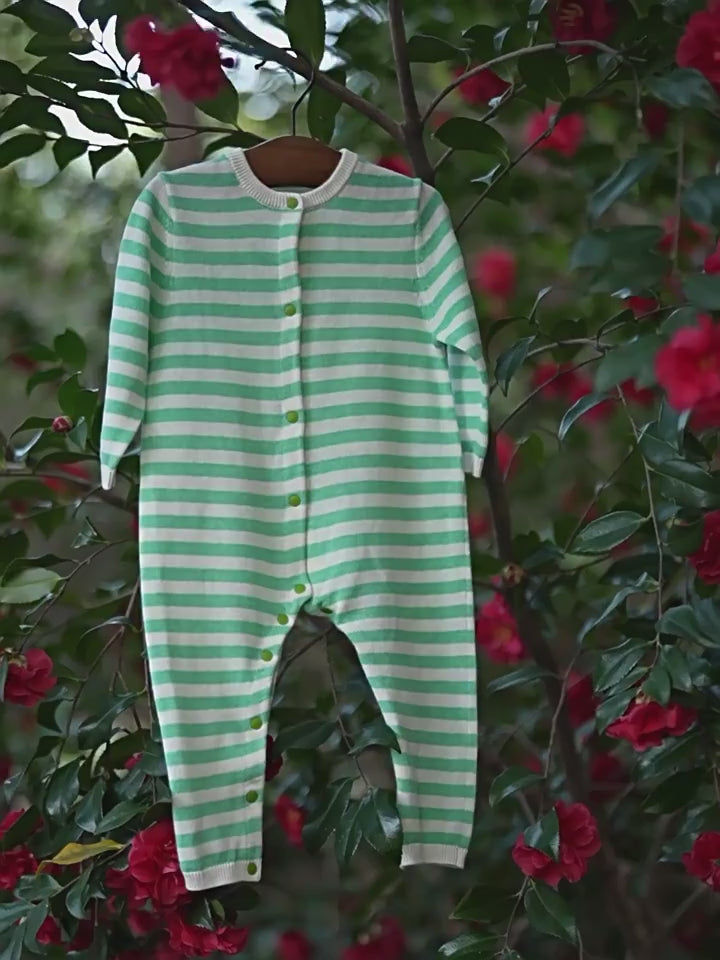 ArborTree 2-in-1 Striped Romper for Boys and Girls (Spring, Fall, and Winter) – 60% Organic Cotton + 40% Linen