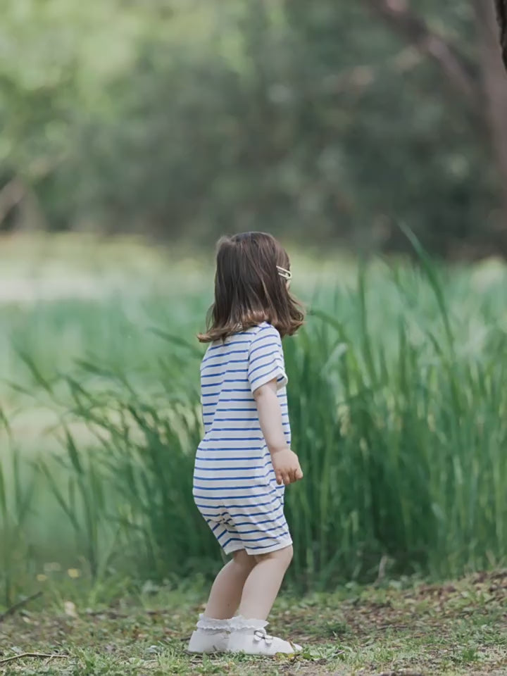 ArborTree 100% Natural Organic Cotton Short-Sleeve Front-Opening Romper for Boys and Girls—Moisture-Wicking, Lightweight, and Breathable