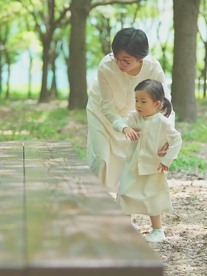 ArborTree 100% Natural Organic Cotton Minimalist Matching Parent-Child Shirts for Spring and Summer Sun Protection