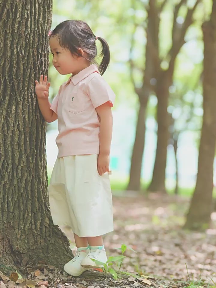 ArborTree 100% Natural Organic Cotton Polo-Neck Short-Sleeve T-Shirt for Boys and Girls