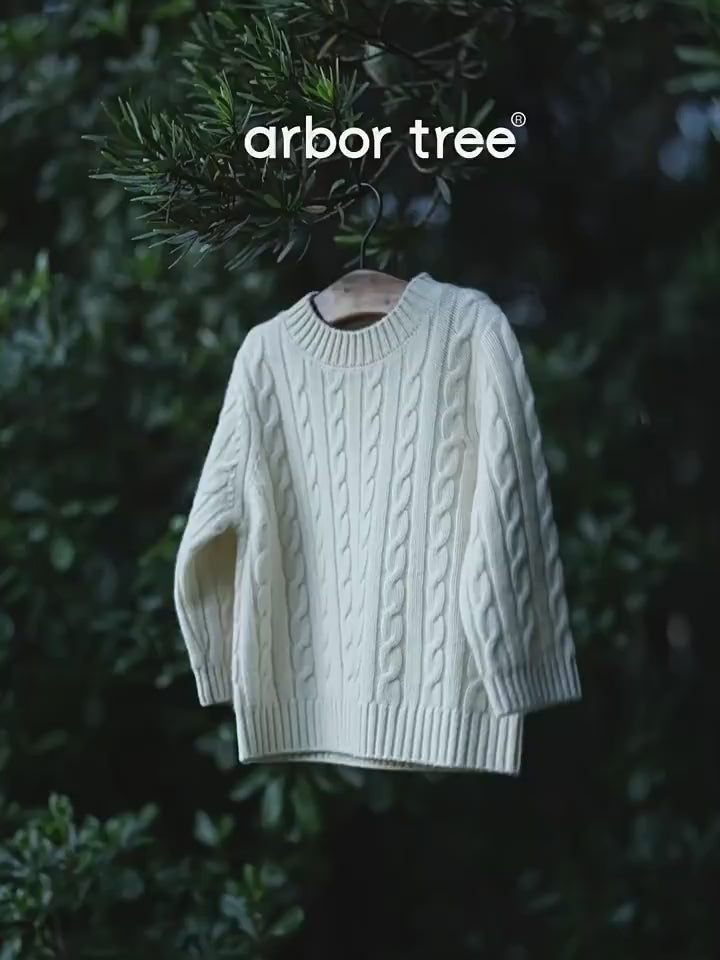ArborTree 100% Inner Mongolia Baby Cashmere Unisex Kids' Fall/Winter Mid-Neck Knit Sweater
