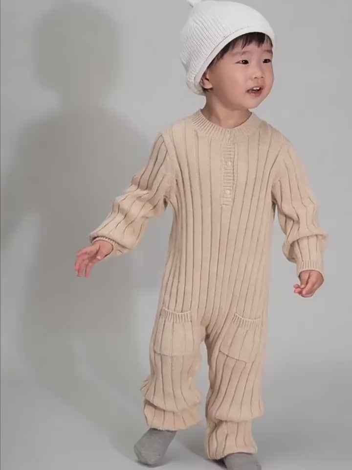 ArborTree 95% organic cotton + 5% cashmere organic cotton cashmere front cut-back jumpsuit