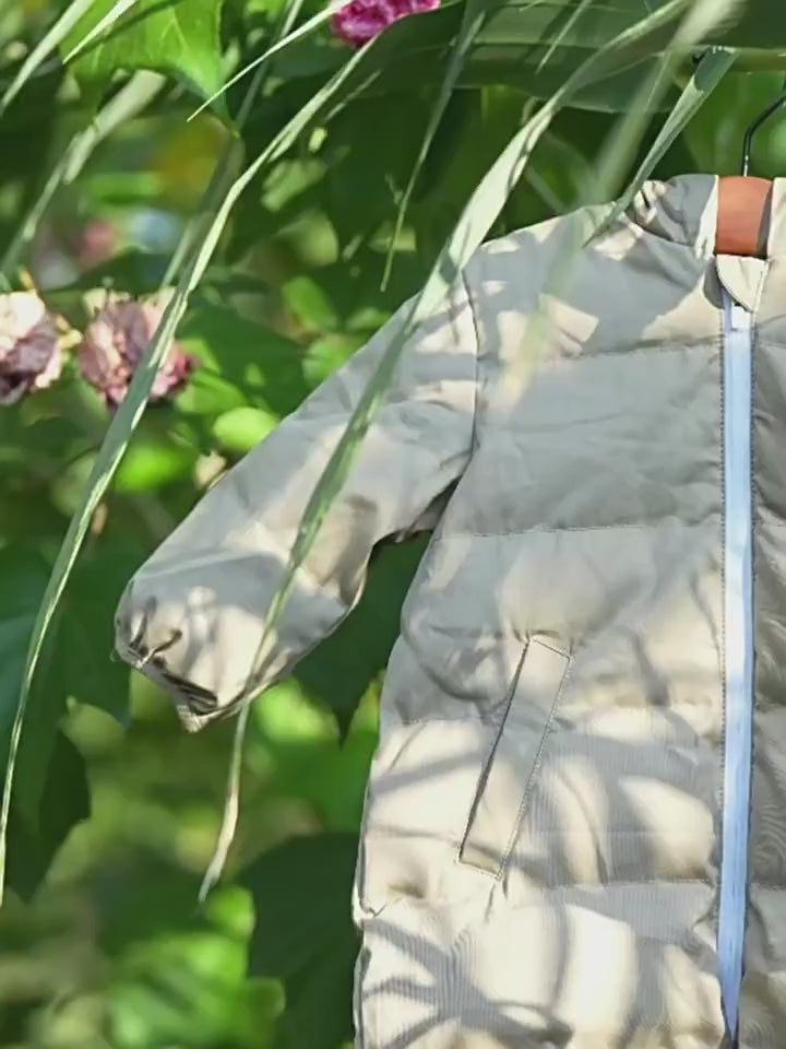 ArborTree Winter down onesies for boys and girls made from natural materials; the outer layer meets Class A standards and has undergone a triple-proof treatment
