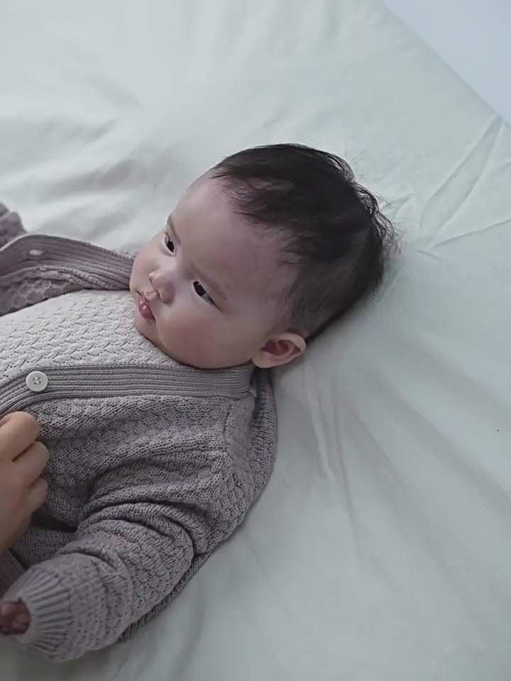 ArborTree 70% Wool + 30% Cashmere Spring/Fall Knit Pineapple Stitch Cardigan for Boys and Girls