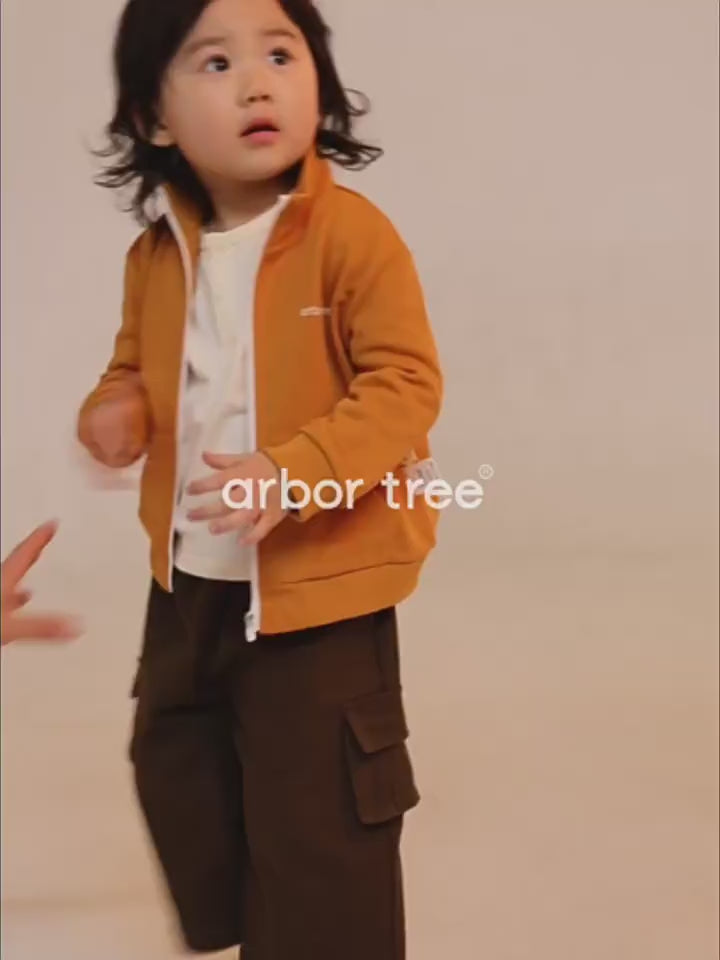 ArborTree 100% Organic Cotton Unisex Spring/Fall Stand-Up Collar Zipper Jacket for Boys and Girls: Warm and Moisture-Wicking