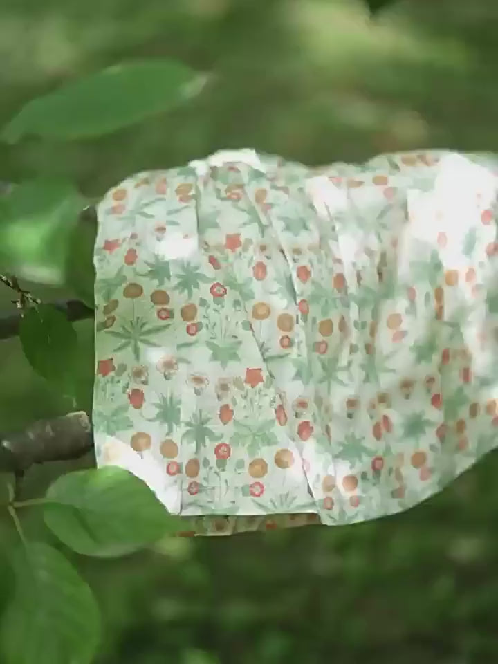 ArborTree 100% Organic Cotton from Uganda Girls' Summer Morris Daisy Skirt—Lightweight and Airy