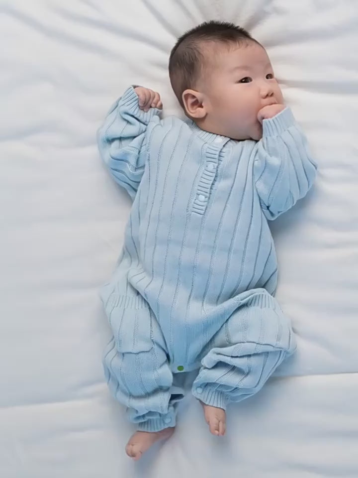 ArborTree 95% organic cotton + 5% cashmere organic cotton cashmere front cut-back jumpsuit