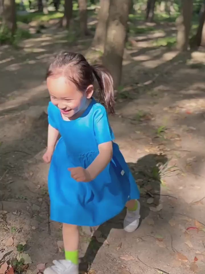 ArborTree 100% Natural Ramie Girls' Summer Short-Sleeve Dress: Lightweight, breathable, and soft to the touch