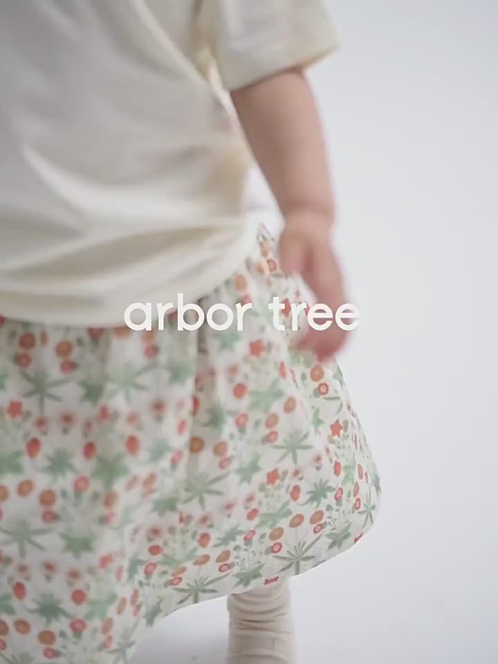 ArborTree 100% Organic Cotton from Uganda Girls' Summer Morris Daisy Skirt—Lightweight and Airy