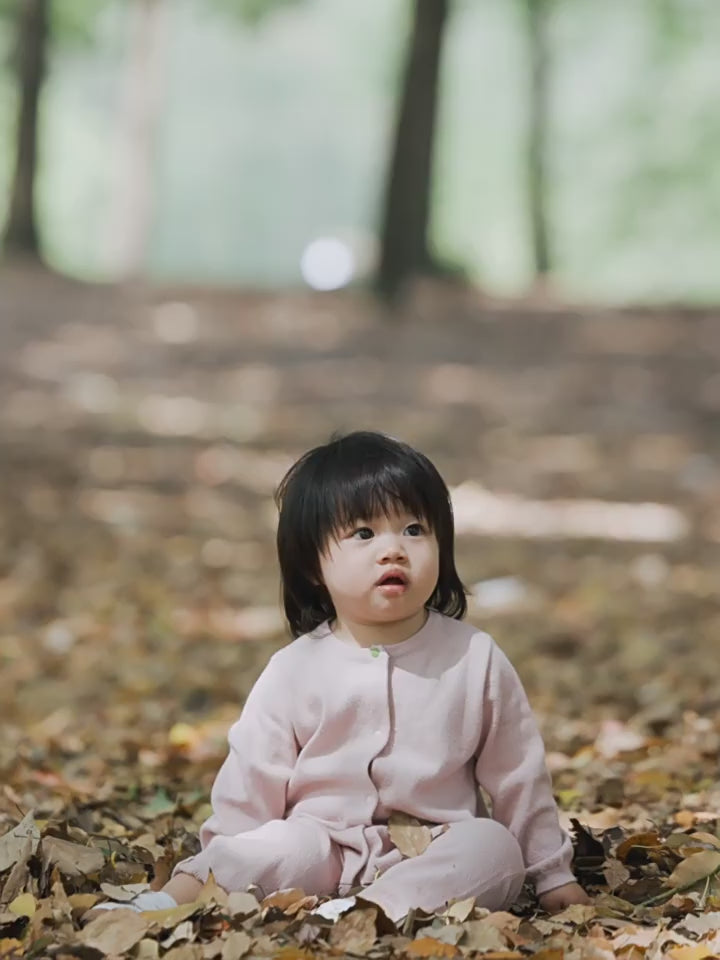 Organic Cotton Cashmere Lightweight Knit Romper for Infants & Toddlers – Crawling-Friendly