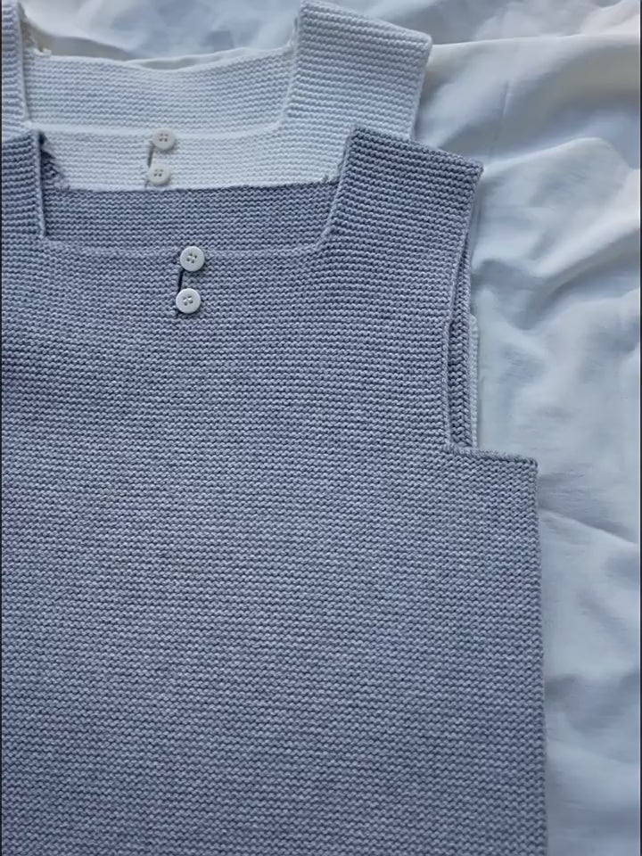 ArborTree Organic Cotton and Cashmere Unisex Baby Spring/Fall/Winter Knit Chinese-Style Vest
