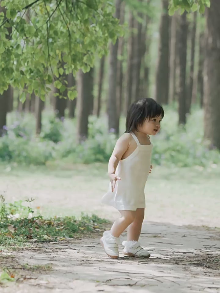 ArborTree 60% Organic Cotton + 40% Linen: Lightweight Summer Tank Dress for Baby Girls