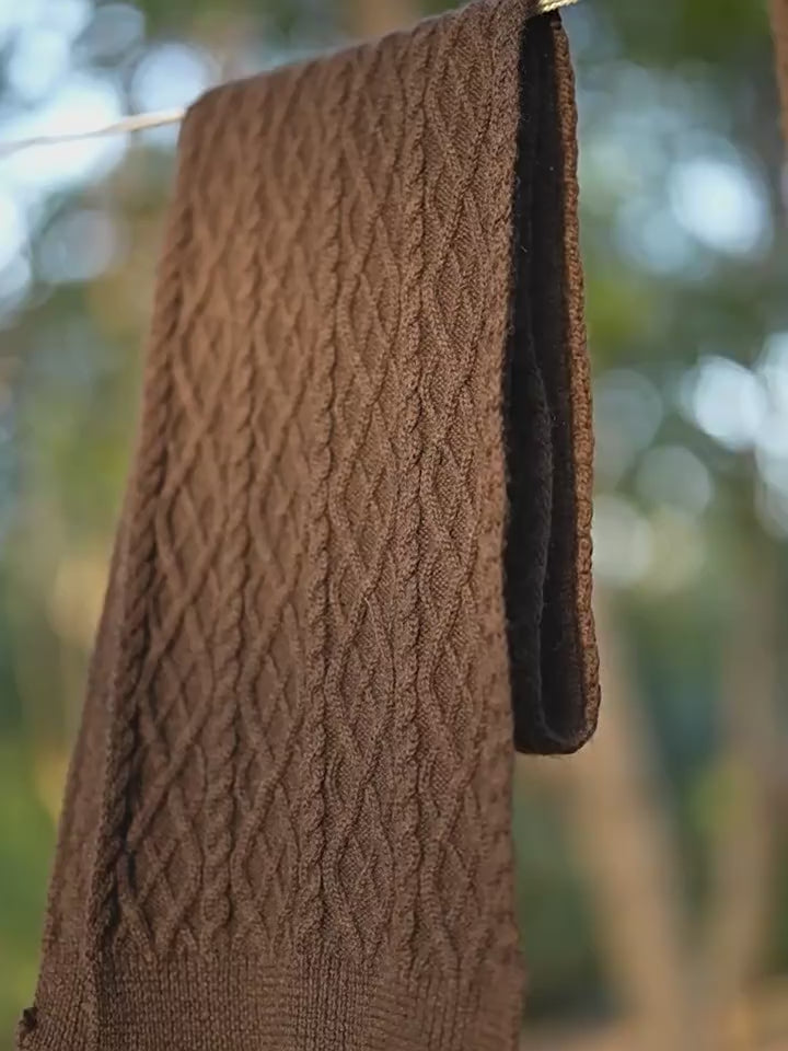 ArborTree 30% Yak Down + 70% Merino Wool Solid-Color Baby Scarf for Fall/Winter (Hand Wash)