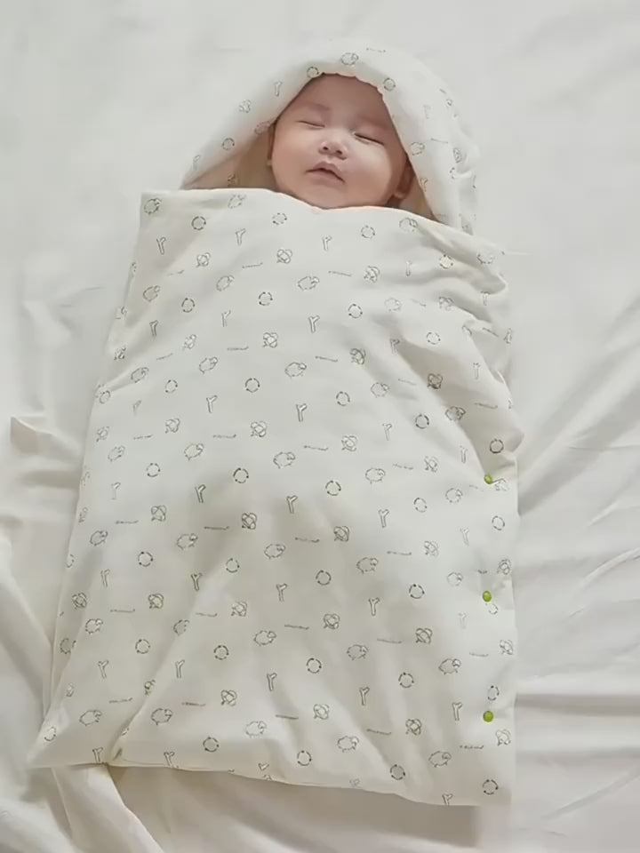 ArborTree Organic Cotton Baby Swaddle Blanket Made from Natural Materials—Suitable for All Seasons, Gentle on the Skin, and Machine Washable